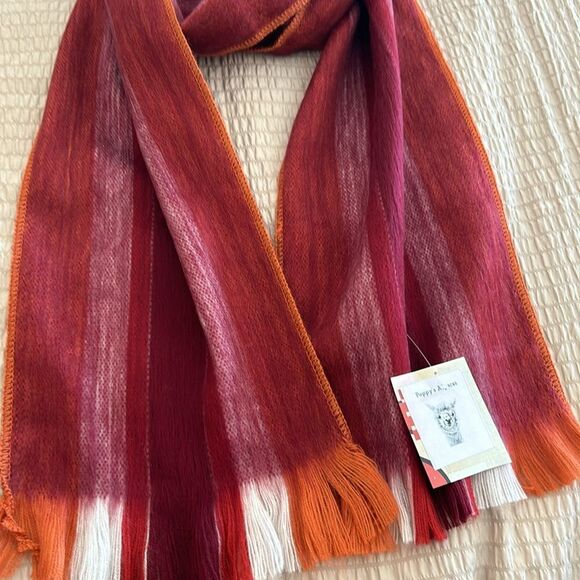 Beautiful alpaca scarf from Ecuador hand loomed -so soft and warm! - Picture 9 of 11
